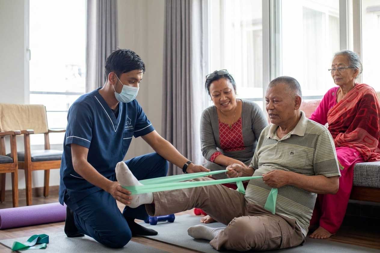 physiotherapy at home with meraki health solution